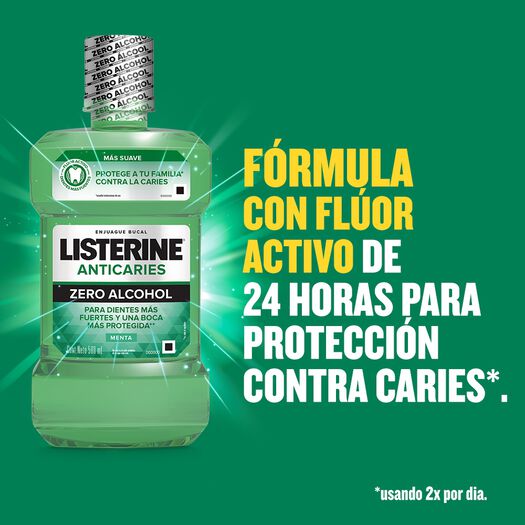 Enjuage Bucal Listerine Anticarie sabor Menta 500ml, , large image number 3