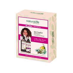 Naturaloe Set Cabello Rulos Shampoo 350ml + Crema Peinar 250ml