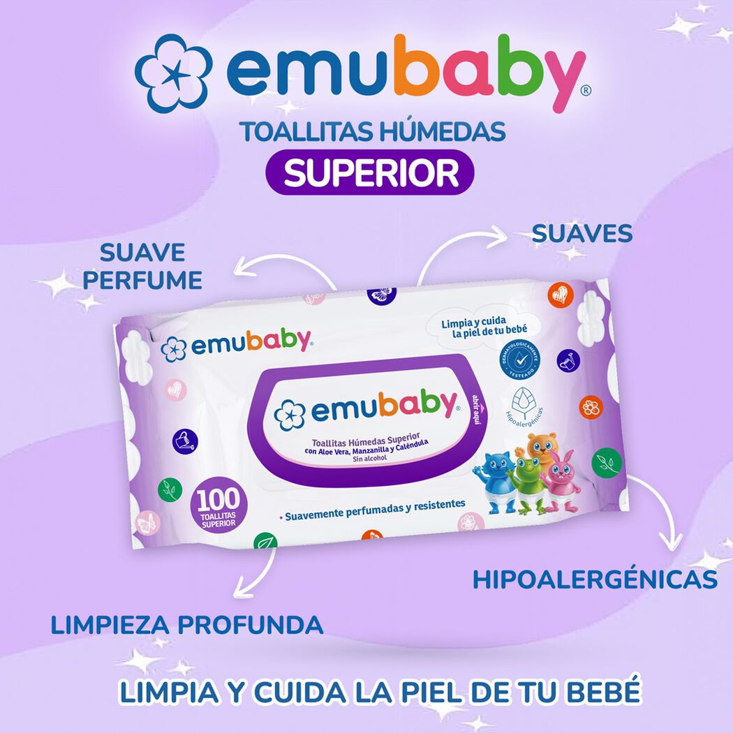 Toallas H&uacute;medas Emubaby Superior 300 un, , large image number 2