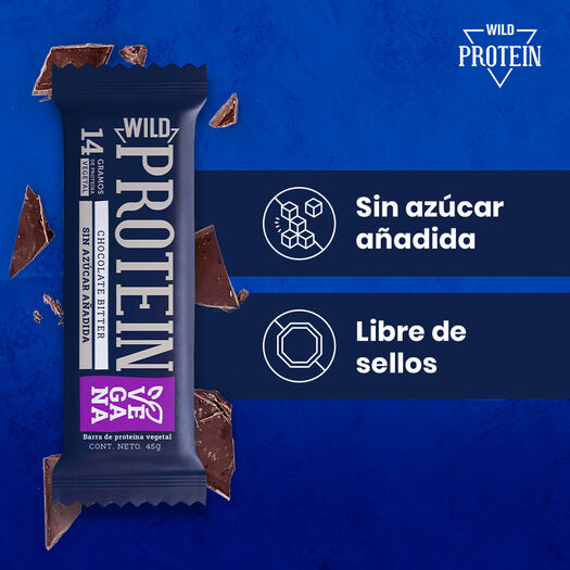 Wild Protein Vegan Chocolate Bitter 45g, , large image number 1