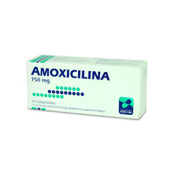Amoxicilina 750 mg Caja 10 Comp. MINTLAB CO SA