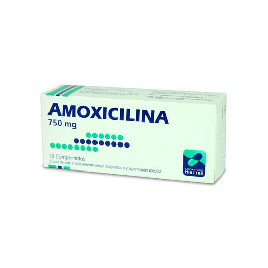 Amoxicilina 750 mg Caja 10 Comp. MINTLAB CO SA, , large image number 0