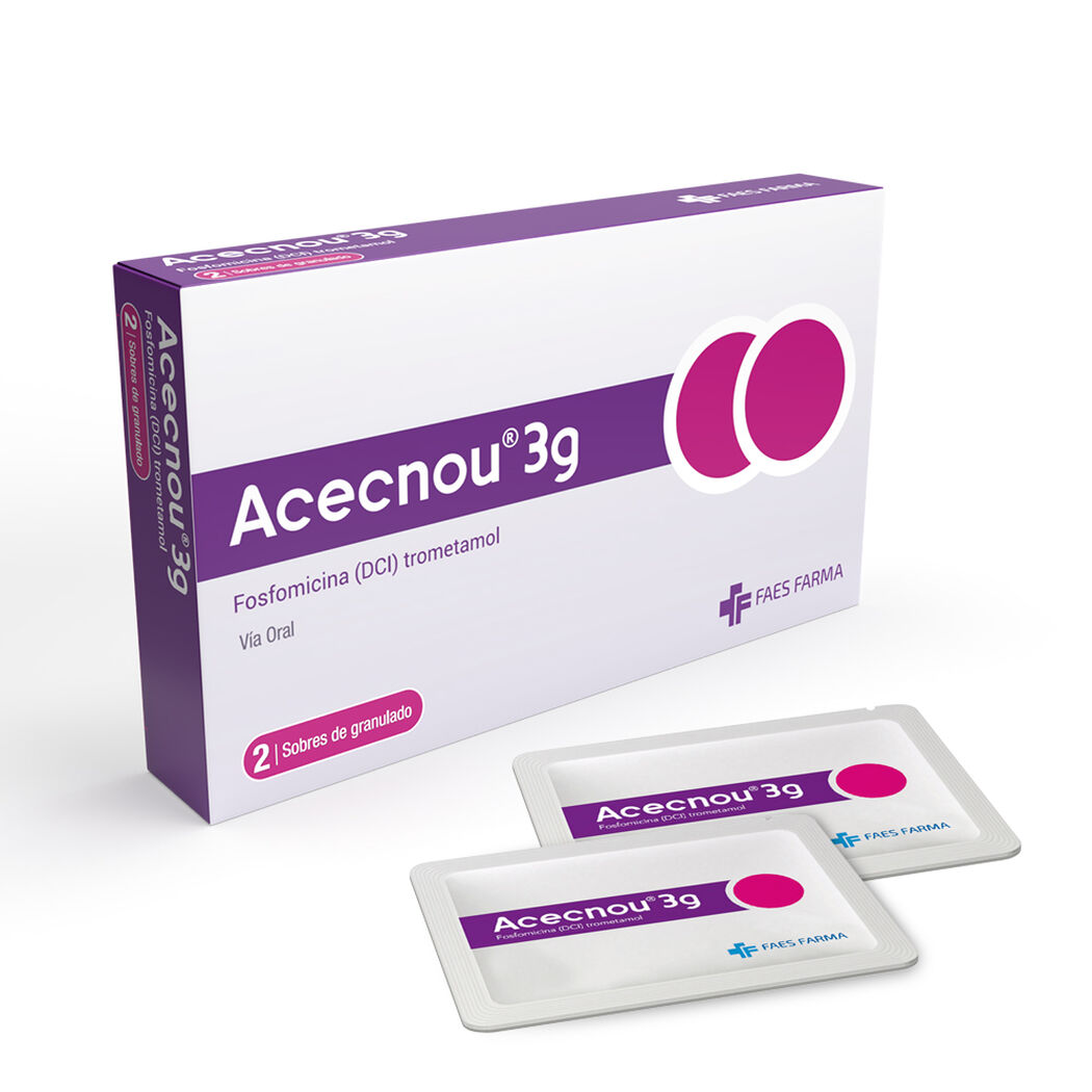 Acecnou 3 g Caja 2 Sobres de Gránulos para Solución Oral, , large image number 0