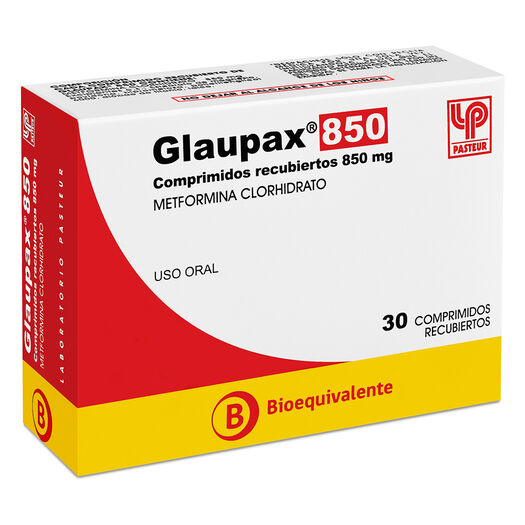 Glaupax 850 mg x 30 Comprimidos Recubiertos, , large image number 0