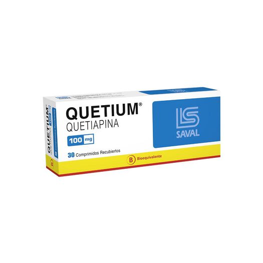 Quetium 100 mg x 30 Comprimidos Recubiertos, , large image number 0