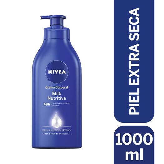 CREMA CORPORAL NIVEA MILK NUTRITIVA PIEL EXTRA SECA 1000ML, , large image number 0