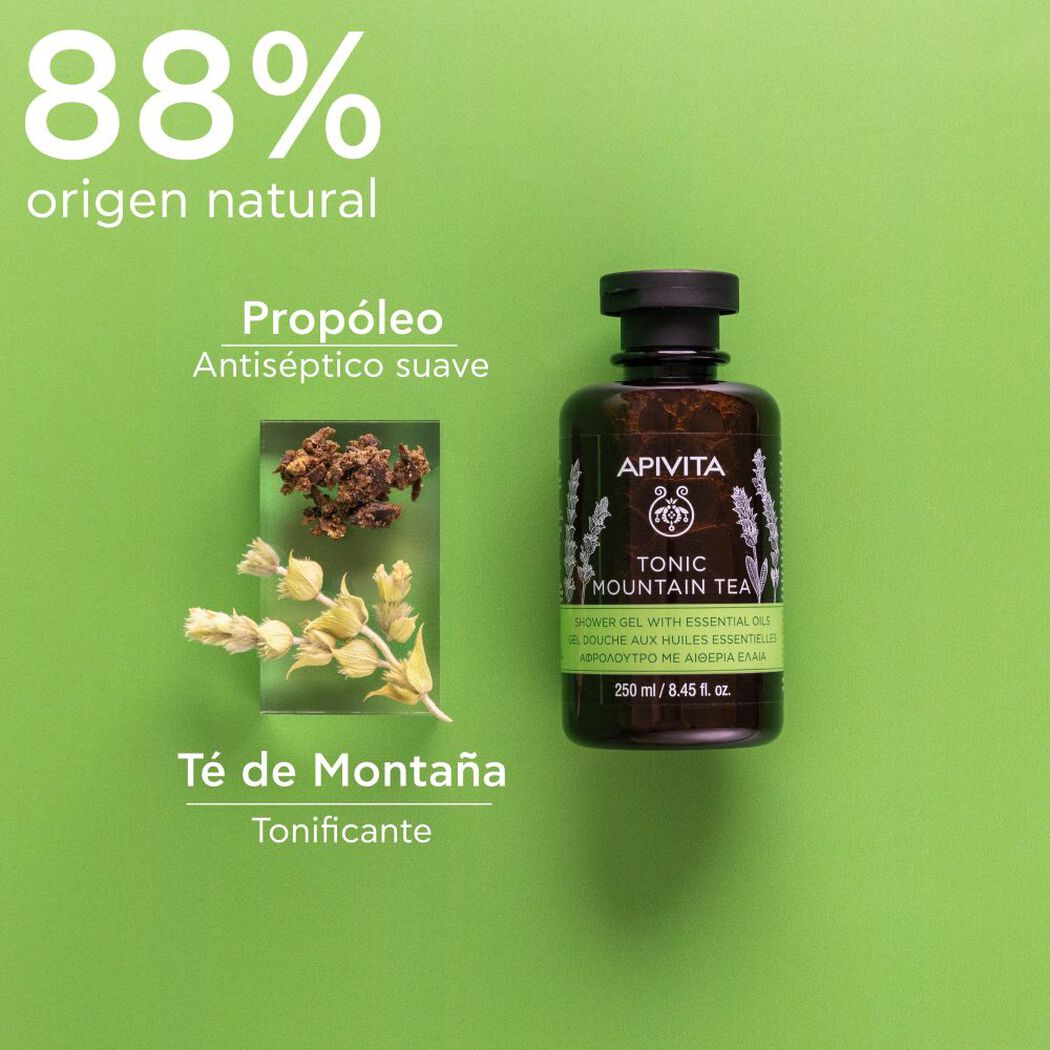 Set Gel Apivita Tonic Mountain Tea de Ducha 250 mL + Crema Corporal 200 mL, , large image number 3