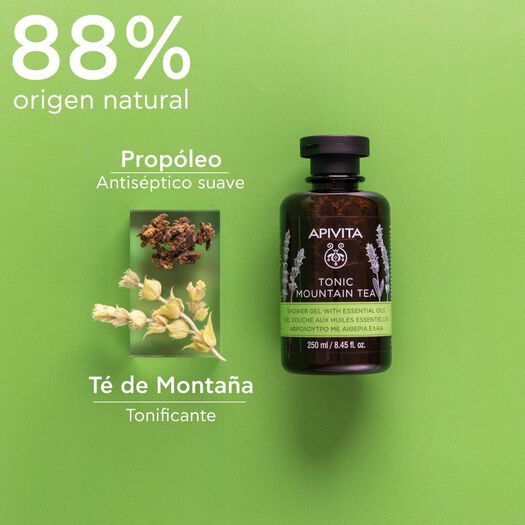 Set Gel Apivita Tonic Mountain Tea de Ducha 250 mL + Crema Corporal 200 mL, , large image number 3