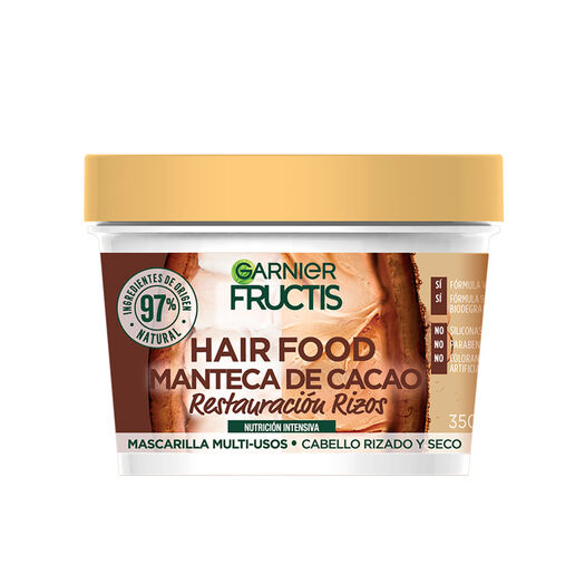 Mascarilla Restauración Rizos Fructis Hair Food Cacao 350Ml, , large image number 1