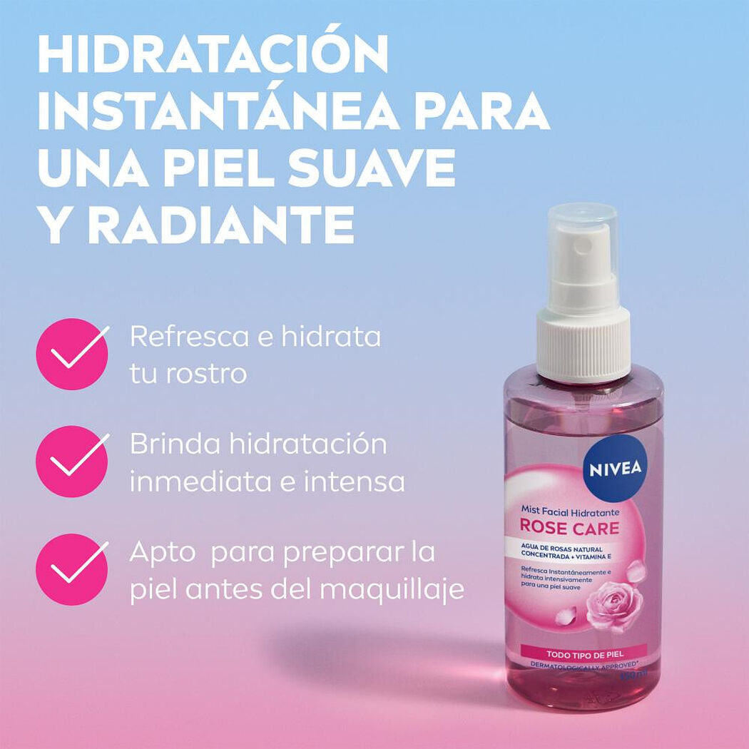 Mist Facial Nivea Rose Care 150 ml, , large image number 1