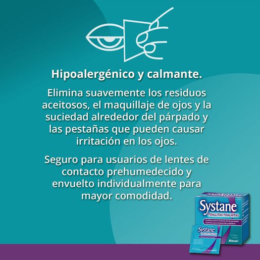 Systane Toallitas Para Aseo Ocular x 30 Unidades