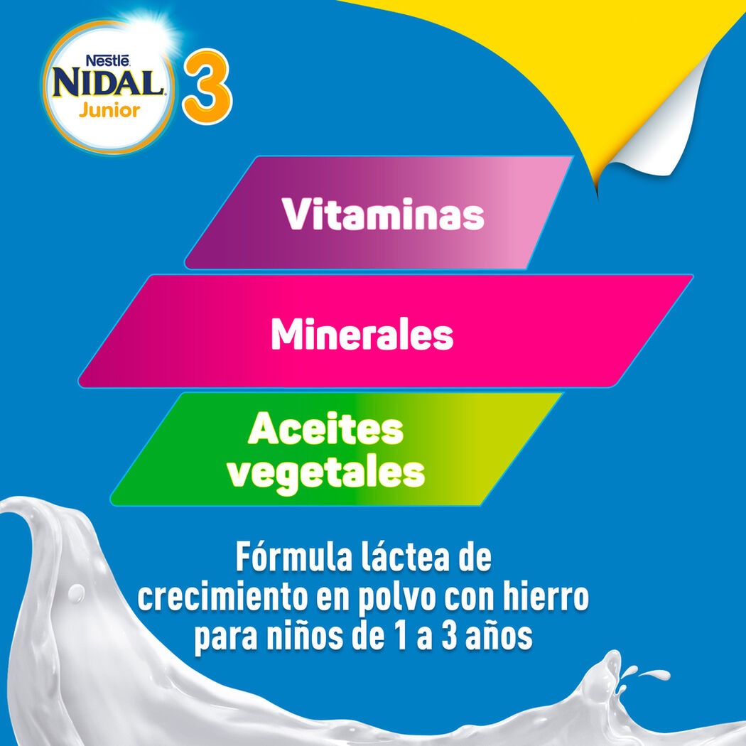 F&oacute;rmula L&aacute;ctea Nidal Junior 800 g, , large image number 1