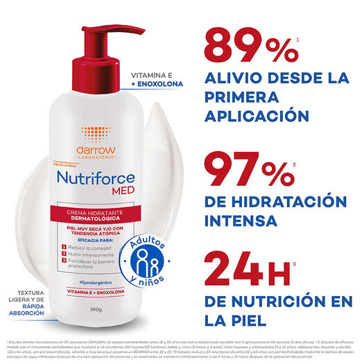 Darrow Nutriforce Med Crema Hidratante Dermatológica Antipicor 390G, , large image number 2