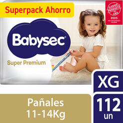 Pañales Babysec Super Premium XG 112 un
