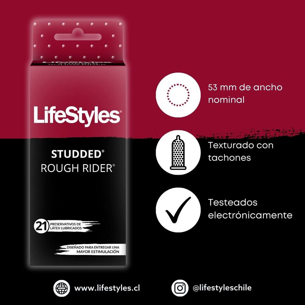 Lifestyles Studded Rough x 21 Unidades, , large image number 1