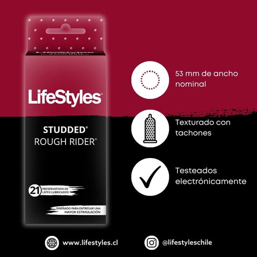 Lifestyles Studded Rough x 21 Unidades, , large image number 1