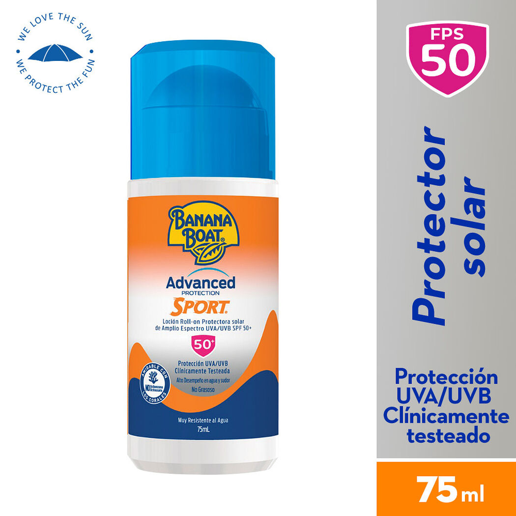 Protector Solar Banana Boat Advance Protection Sport Roll On 50+ 75 mL, , large image number 0