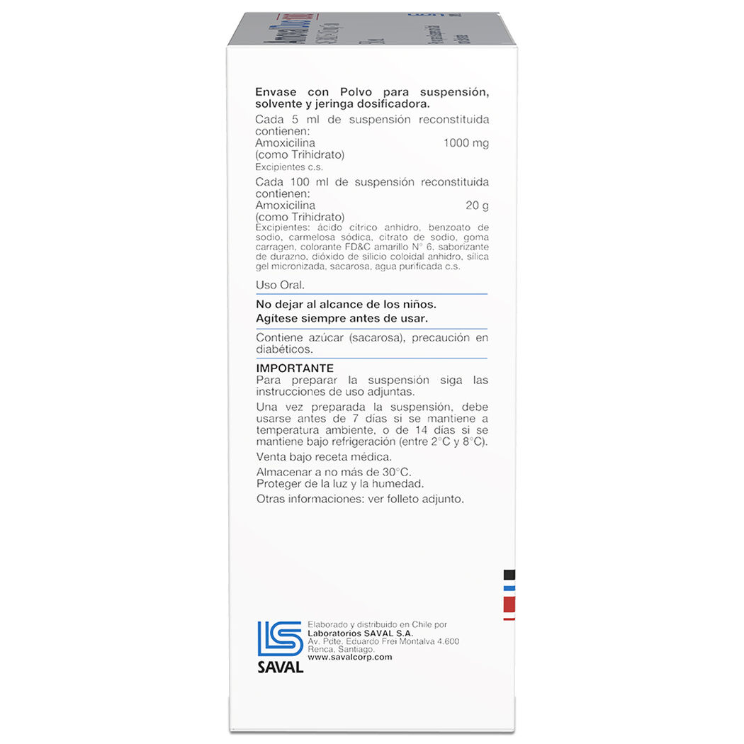 Amoval Duo 1000 mg/5 mL x 50 mL Polvo Para Suspensión Oral Con Solvente, , large image number 1