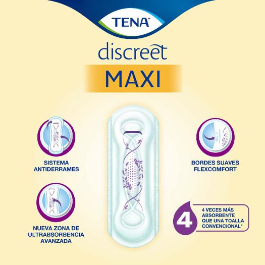 Toalla Higienica Tena Incontinencia Leve Maxi 30 Un, , large image number 2