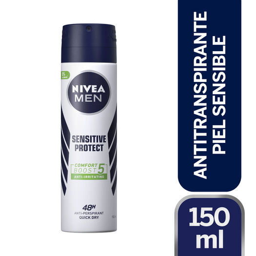 DESODORANTE SPRAY NIVEA MEN SENSITIVE PROTECT150ML, , large image number 0