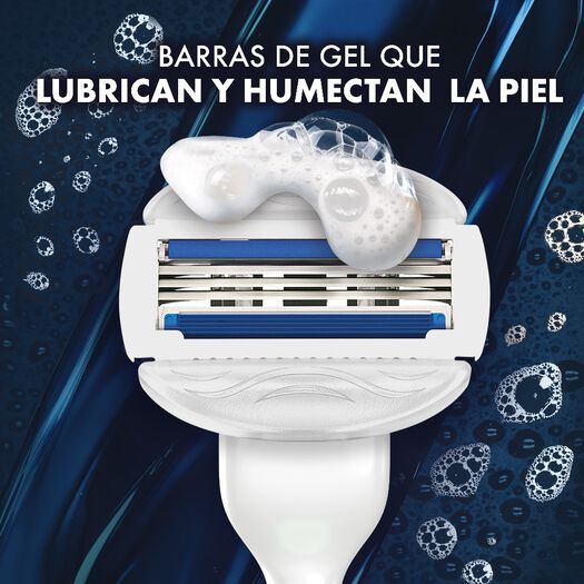 Gillette Mach3 Cuerpo Repuesto Máquina de Afeitar, Humectante 2 Un, , large image number 3