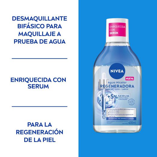 NIVEA Agua Micelar Bifásica Regeneradora 400ml, , large image number 1
