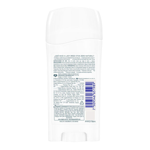 Desodorante En Barra Lady Speed Stick Zero% Coconut 60 G, , large image number 2