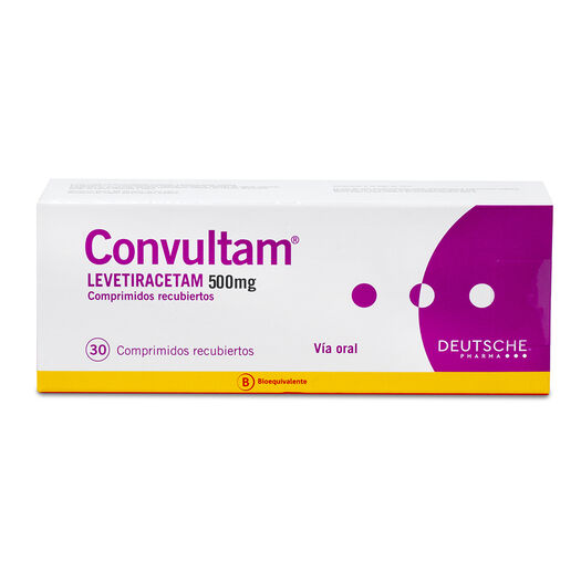 Convultam 500 mg x 30 Comprimidos Recubiertos, , large image number 0