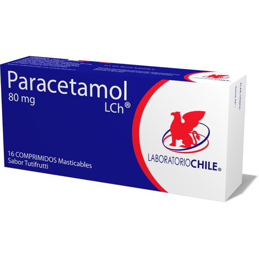 Paracetamol 80 mg x 16 Comprimidos Masticables, , large image number 0