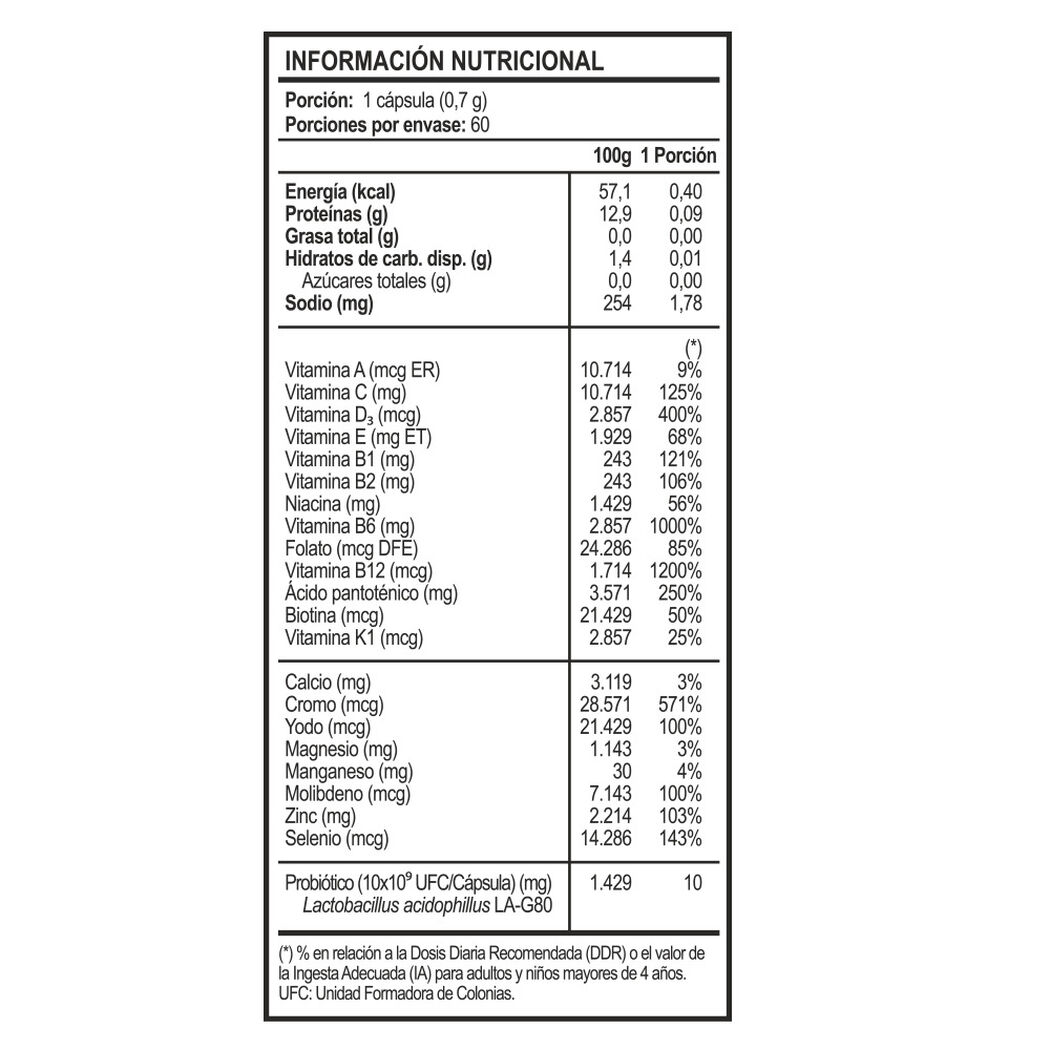 Multi + Probioticos Vitaday 60 C&aacute;psulas, , large image number 1