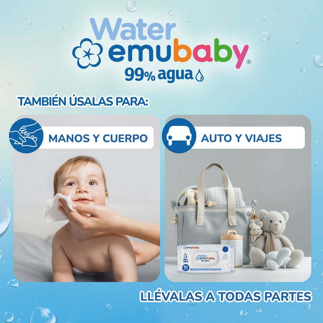 Toallas Húmedas Emubaby Water 55 un, , large image number 4