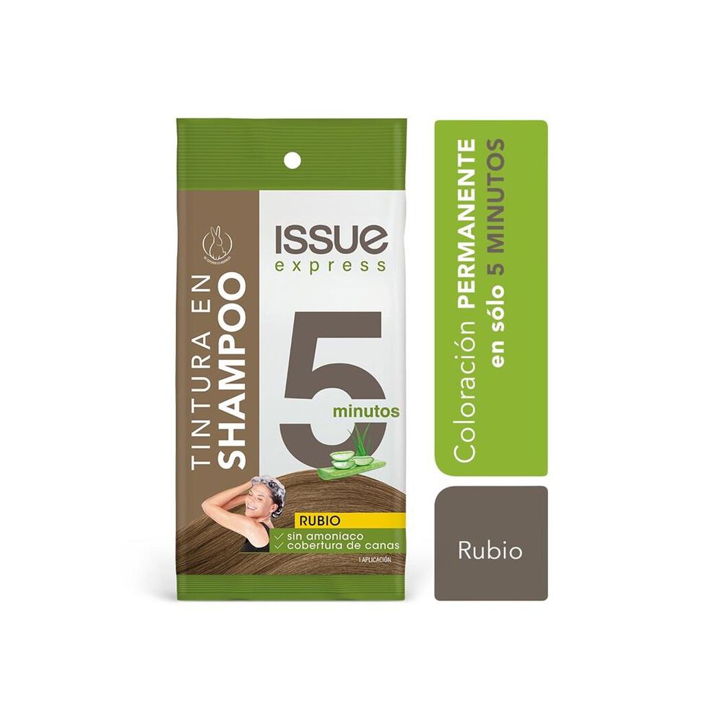 Tintura Shampoo Issue 5 Minutos Rubio Oscuro, , large image number 0