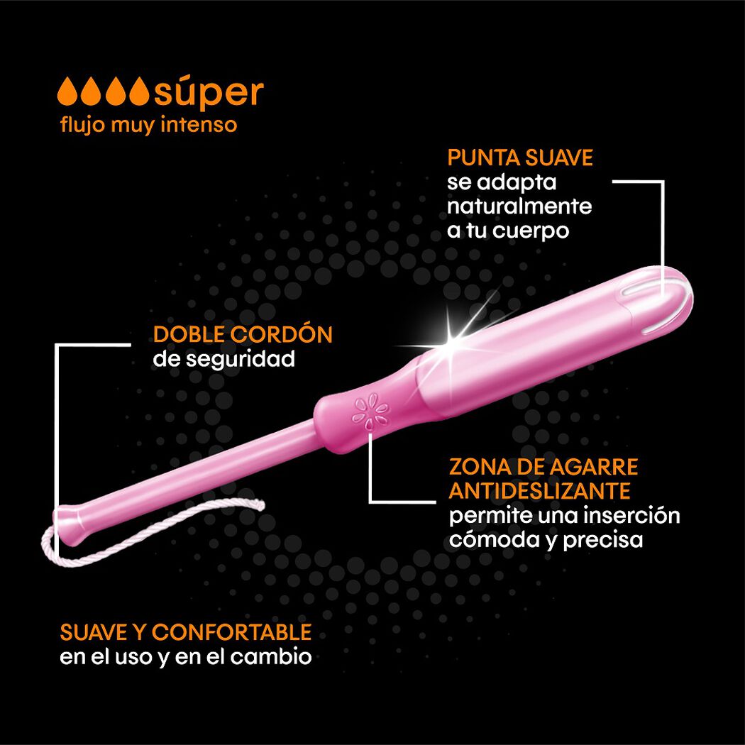 Tampon Kotex Con Aplicador Flujo Muy Intenso 8 un, , large image number 2
