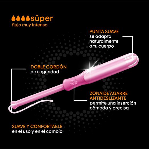 Tampones Kotex Súper con aplicador 8 un, , large image number 2