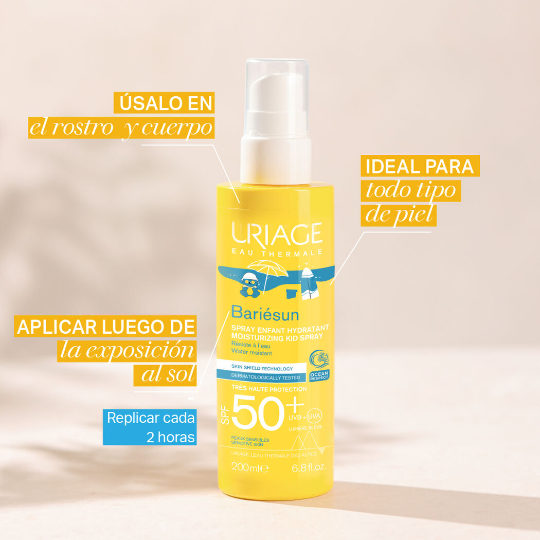 Protector Solar Uriage Bariesun Spray Niños FPS 50+ 200 mL, , large image number 1