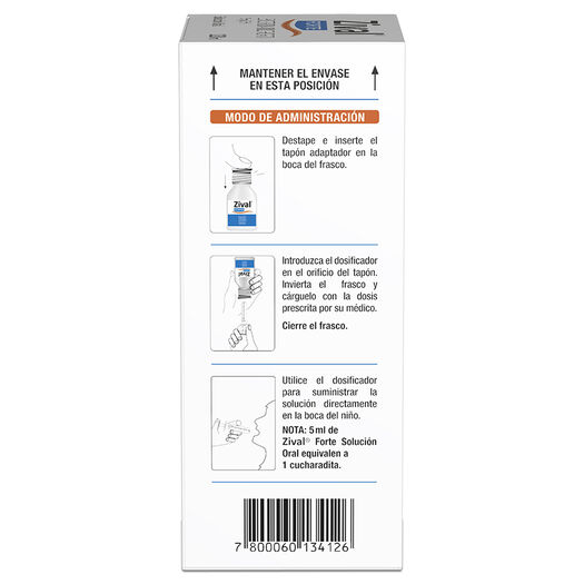 ZIVAL FORTE JARABE Levocetirizina Diclorhidrato 5 mg 120 ml, , large image number 2