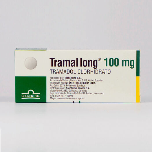 Tramal Long 100 mg x 10 Comprimidos Recubiertos de Liberación Prolongada, , large image number 0