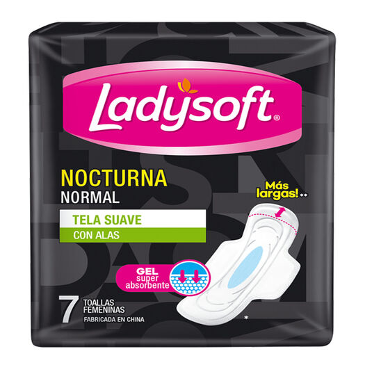 Toalla Femenina Ladysoft Nocturna Normal Suave X7, , large image number 1