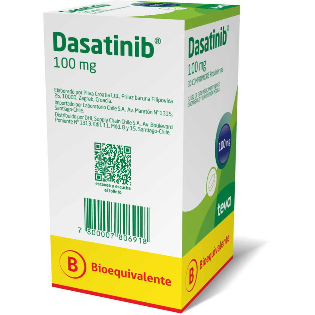 Dasatinib 100mg 30 Comprimidos Recubiertos, , large image number 2