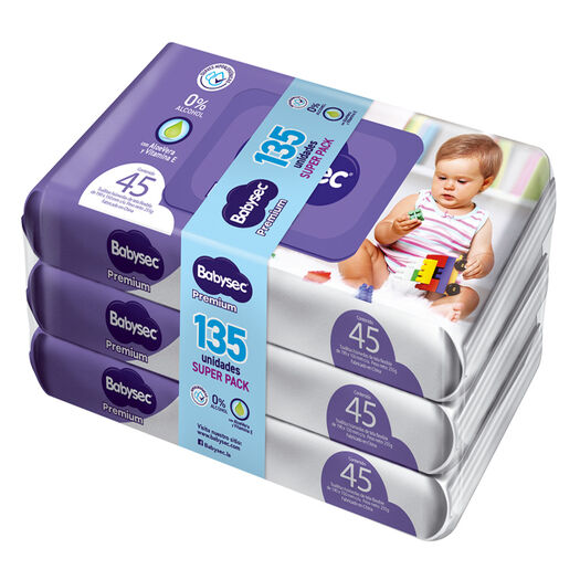 Toallas Húmedas Babysec Premium 135 un, , large image number 1