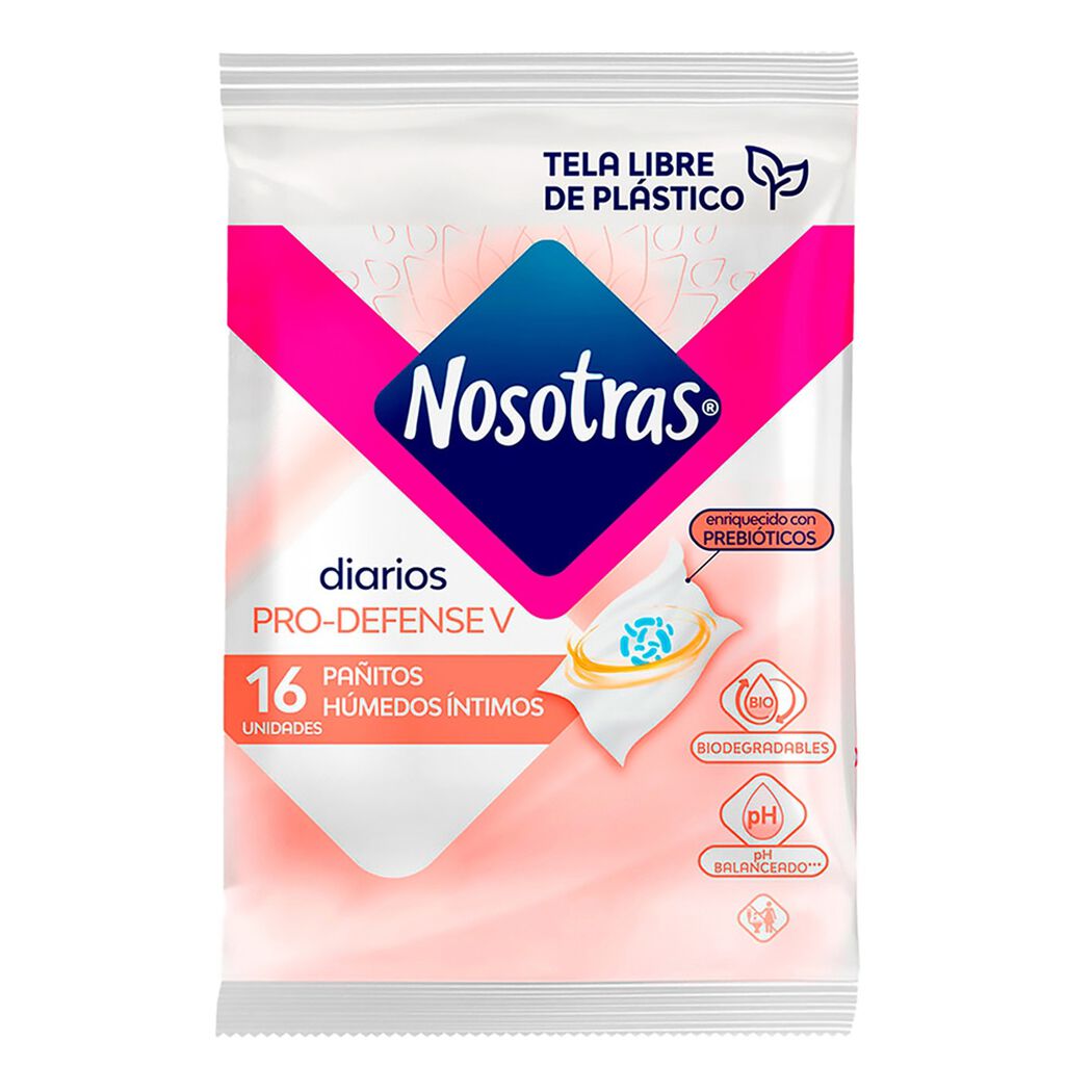 Pa&ntilde;itos Humedas Nosotras Prodefense 16Un, , large image number 1