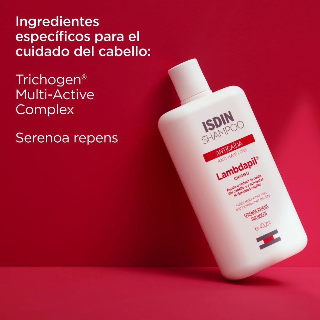 Shampoo Antica&iacute;da Isdin Lambdapil  400ml, , large image number 4