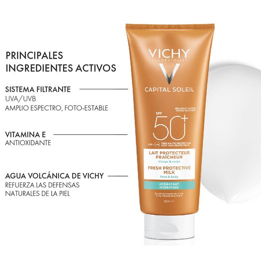 Protector Solar Capital Soleil Leche Hidratante Fps 50+ 300 Ml, , large image number 2
