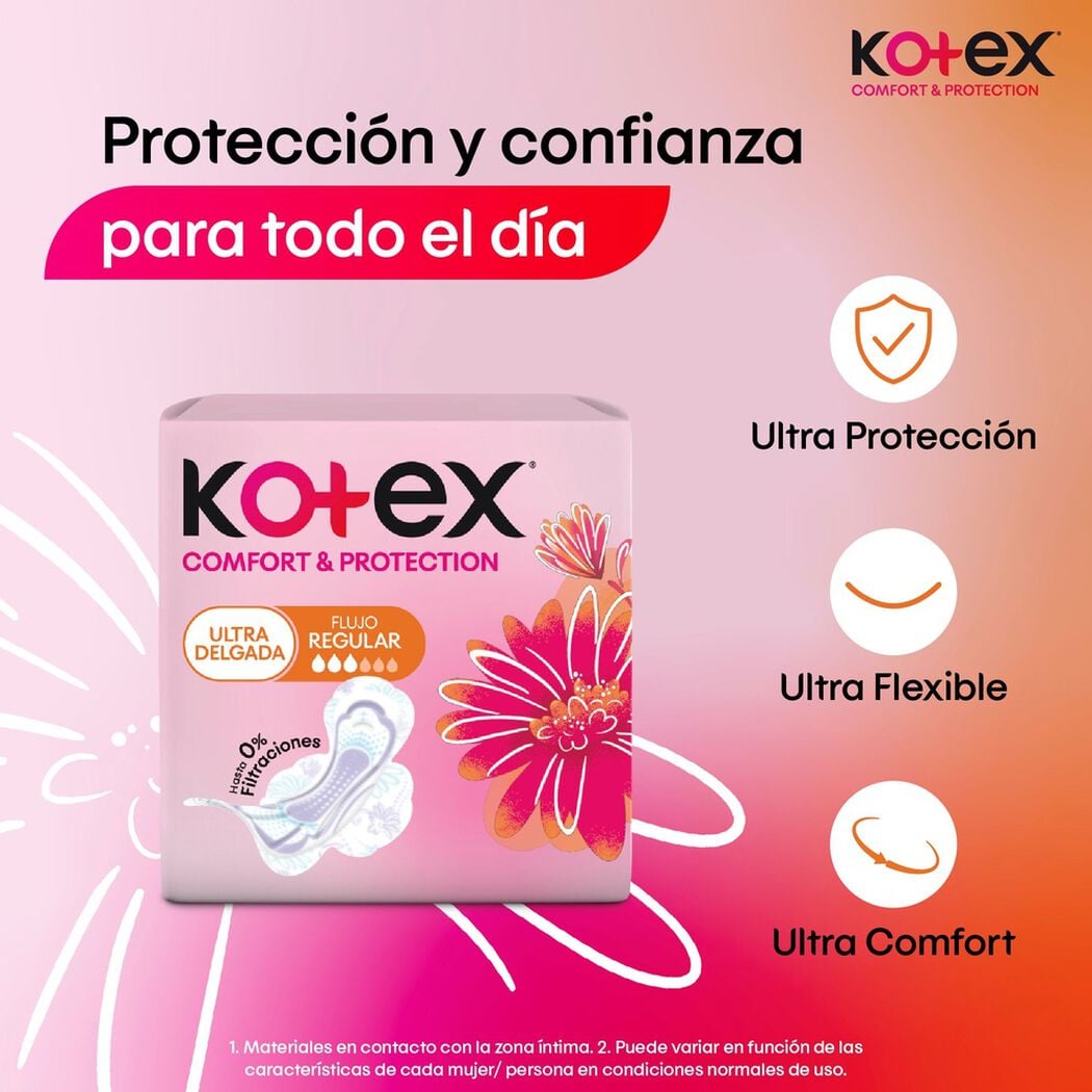 Toallas Higi&eacute;nicas Kotex Ultradelgadas 10 Unidades, , large image number 1