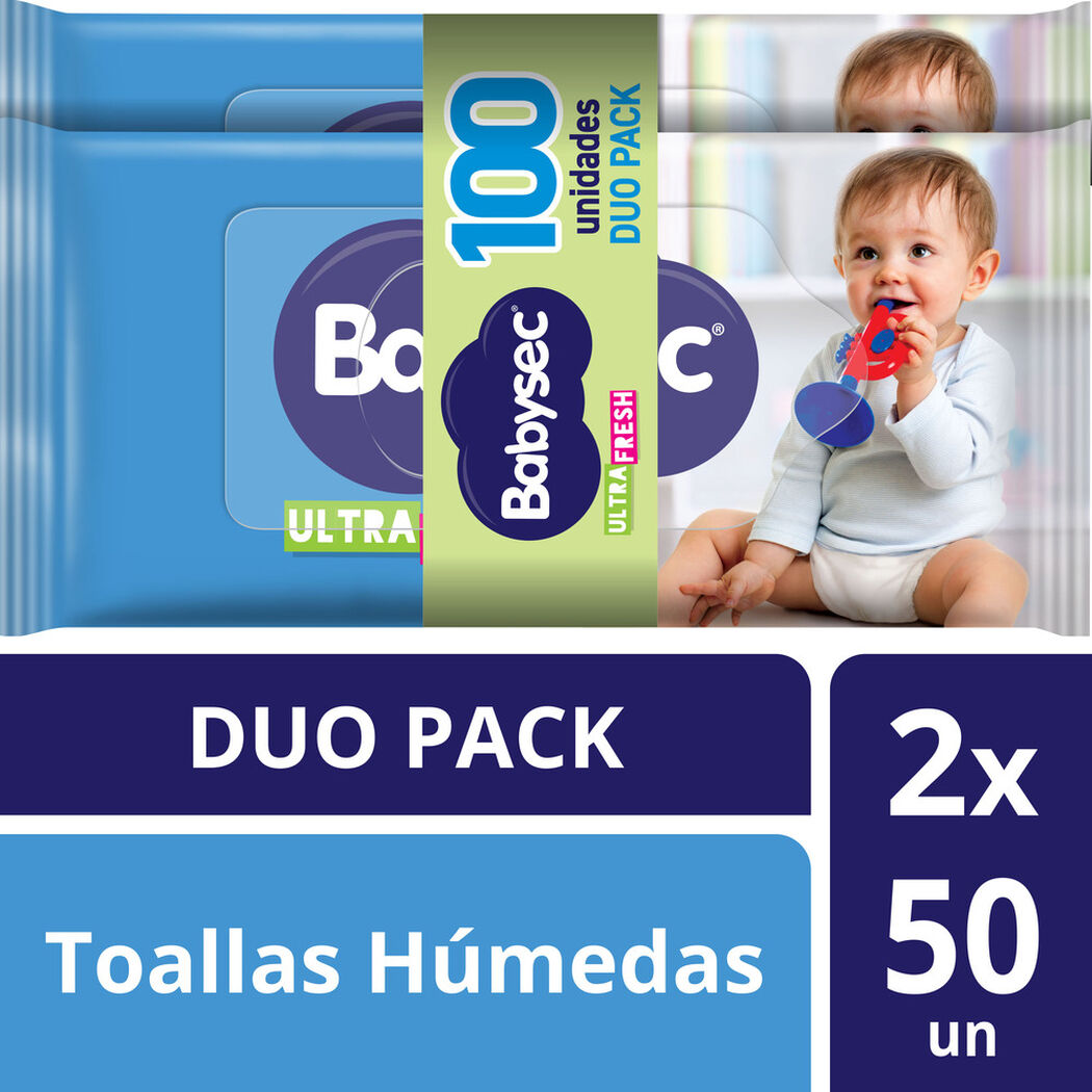 Toallas Húmedas Babysec Ultra Fresh 100 un, , large image number 0