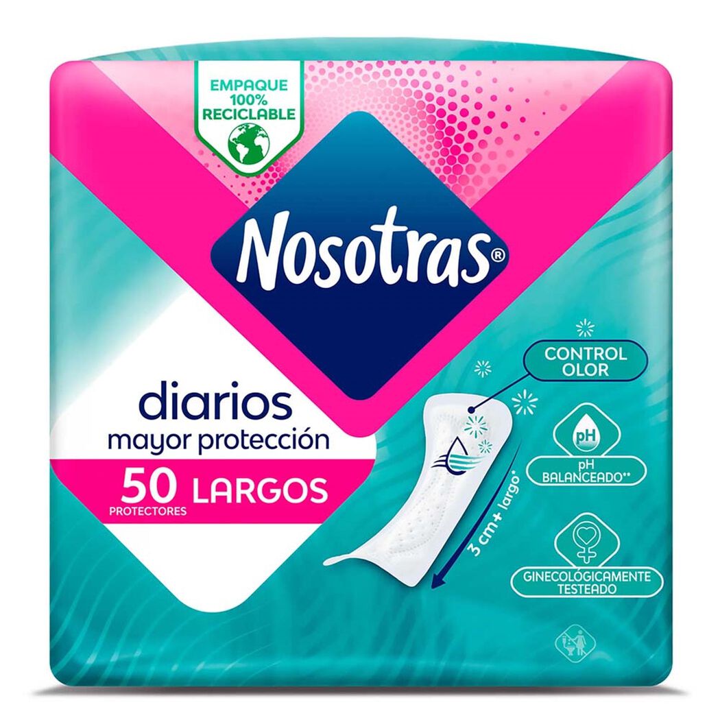 Protectores Diarios Nosotras Largos 50 un, , large image number 1