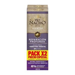 Shampoo + Acondicionador Tio Nacho Reparacion Profunda con Keratina 415ml c/u