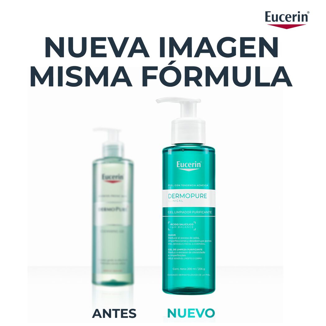 Gel Limpiador Purificante Eucerin Dermopure Clinical 200ml, , large image number 2