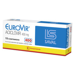 Eurovir 400 mg x 15 Comprimidos