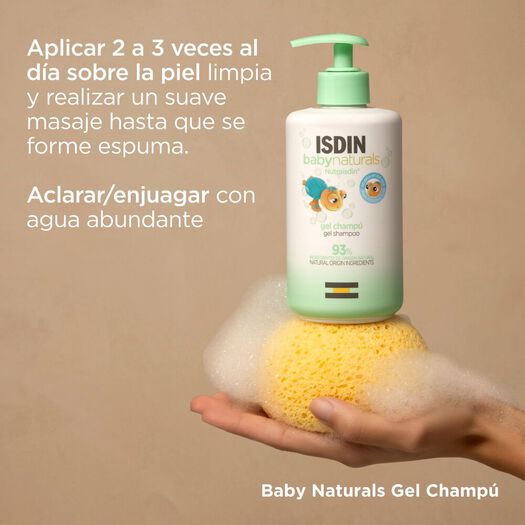 Shampoo Isdin Baby Naturals Gel 400 mL, , large image number 3